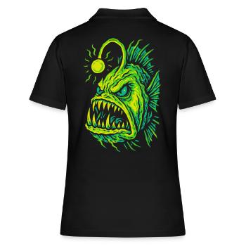 Style Fureur de poisson-grenouille des profondeurs lumineux - Polo Femme - noir - Dos - Ailine (174cm)