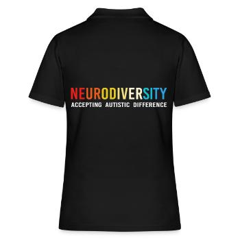 Neurodiversity Autismus Gehirn ADHS Asperger - Frauen Polo Shirt - Schwarz - Hinten - Ailine (174cm)