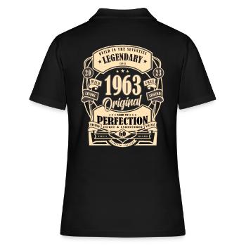 60e anniversaire Cadeau Mythe Légende Original - Polo Femme - noir - Dos - Ailine (174cm)