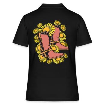 Fleuriste Fleuriste Bouquet de fleuriste - Polo Femme - noir - Dos - Ailine (174cm)
