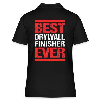 Construction site drywall assembly fitter - Women's Polo Shirt - black - Back - Ailine (174cm)