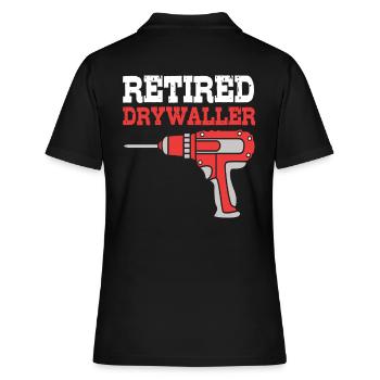 Construction site drywall assembly fitter - Women's Polo Shirt - black - Back - Ailine (174cm)