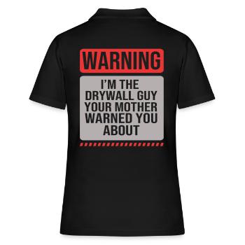 Construction site drywall assembly fitter - Women's Polo Shirt - black - Back - Ailine (174cm)