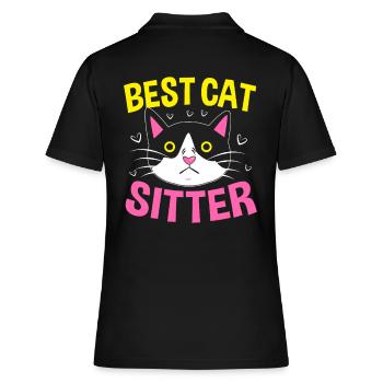 Haustier Sitter Haustiere Babysitter - Frauen Polo Shirt - Schwarz - Hinten - Ailine (174cm)