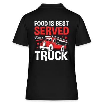 Camion de restauration de snacks - Polo Femme - noir - Dos - Ailine (174cm)