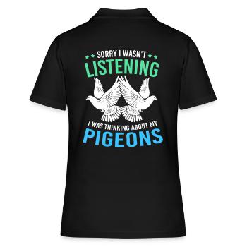 Pigeons pigeons - Polo Femme - noir - Dos - Ailine (174cm)
