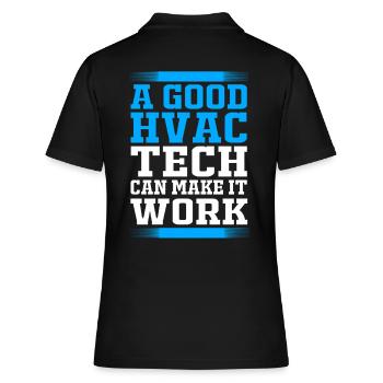 Air Conditioning Technician Technician Refrigeration Technician Heating - Women's Polo Shirt - black - Back - Ailine (174cm)