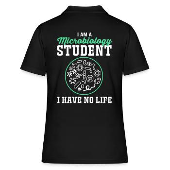 Mikrobiologie Biologie Biologisch Biologe - Frauen Polo Shirt - Schwarz - Hinten - Ailine (174cm)
