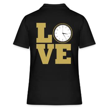 Clockwork Clock - Women's Polo Shirt - black - Back - Ailine (174cm)