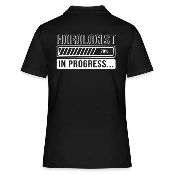 Clockwork Clock - Women's Polo Shirt - black - Back - Ailine (174cm)