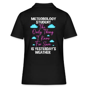Météorologue Météorologie - Polo Femme - noir - Dos - Ailine (174cm)