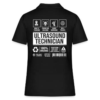 Ultrasonic Technician Ultrasonic Technician - Women's Polo Shirt - black - Back - Ailine (174cm)