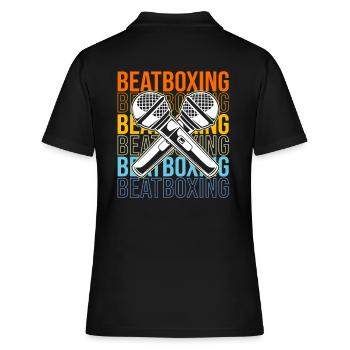 Beatbox - Frauen Polo Shirt - Schwarz - Hinten - Ailine (174cm)