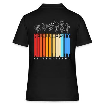 Autismus Gehirn Autist Asperger Neurodiversity - Frauen Polo Shirt - Schwarz - Hinten - Ailine (174cm)