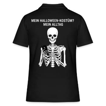 Mon costume d’Halloween ? Ma vie quotidienne - Polo Femme - noir - Dos - Ailine (174cm)