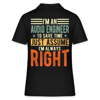 Sound engineer - Women's Polo Shirt - black - Back - Ailine (174cm)