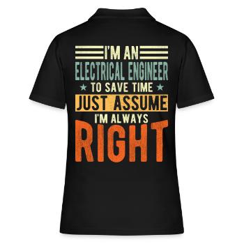 Electrical engineer - Women's Polo Shirt - black - Back - Ailine (174cm)