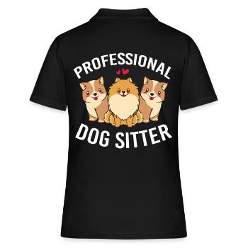 Haustier Sitter Haustiere Babysitter - Frauen Polo Shirt - Schwarz - Hinten - Ailine (174cm)
