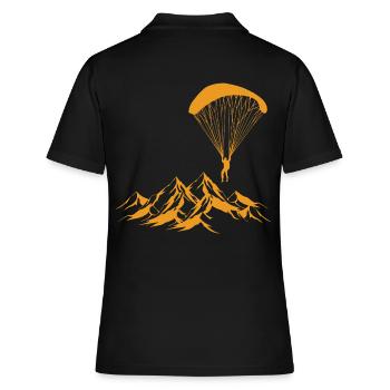 Parachute parapente - Polo Femme - noir - Dos - Ailine (174cm)