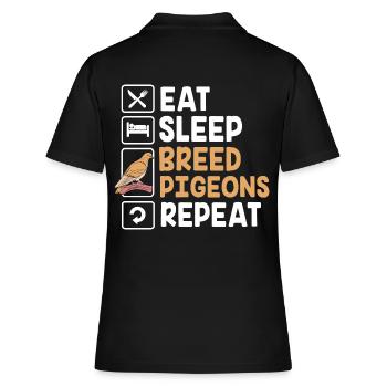 Pigeons pigeons - Polo Femme - noir - Dos - Ailine (174cm)