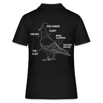 Pigeon Race Pigeon Pigeons - Polo Femme - noir - Dos - Ailine (174cm)