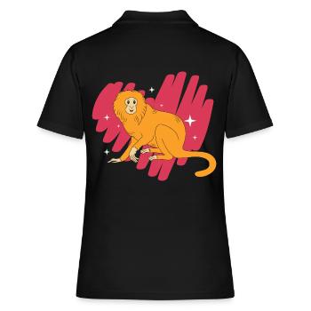 Tamarin Monkey - Women's Polo Shirt - black - Back - Ailine (174cm)