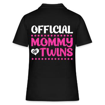 Twin Mom Twins Maman Cadeau - Polo Femme - noir - Dos - Ailine (174cm)