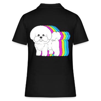 Bichon frisé - Polo Femme - noir - Dos - Ailine (174cm)