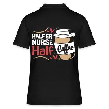 Notfall Krankenschwester Ambulanz - Frauen Polo Shirt - Schwarz - Hinten - Ailine (174cm)