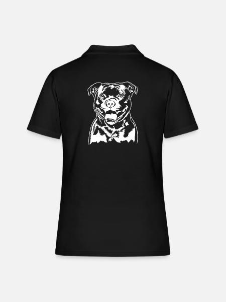 Staffordshire Bull Terrier Portrait Chiens Wilsigns - Polo Femme - noir