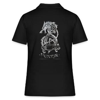 Fenrir Wolf - Design Walhalla à l’ancienne - Polo Femme - noir - Dos - Ailine (174cm)
