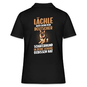 Hund Deutscher Schäferhund - Frauen Polo Shirt - Schwarz - Hinten - Ailine (174cm)