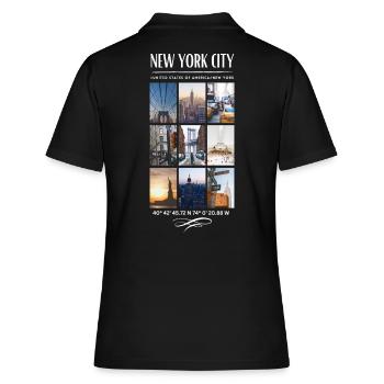 New York City Skyline NYC Manhattan - Polo Femme - noir - Dos - Ailine (174cm)