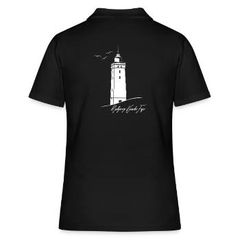 Dänemark Rubjerg Knude Leuchtturm Urlaub - Frauen Polo Shirt - Schwarz - Hinten - Ailine (174cm)