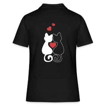 Chats Chers Cat Mama Cat Propriétaires de chats - Polo Femme - noir - Dos - Ailine (174cm)