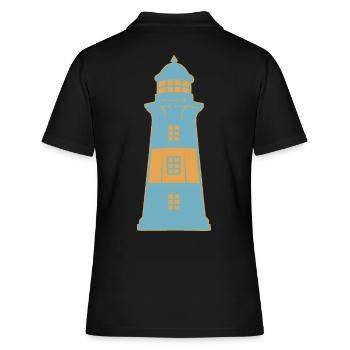 Lighthouse in the maritime coast - Women's Polo Shirt - black - Back - Ailine (174cm)