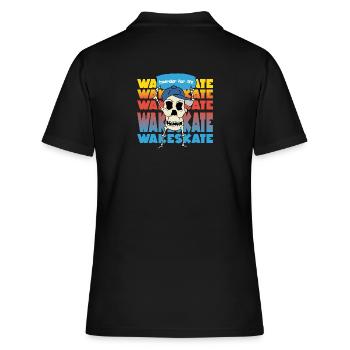 Pensionnat de la vie wakeskate crâne de sports nautiques - Polo Femme - noir - Dos - Ailine (174cm)
