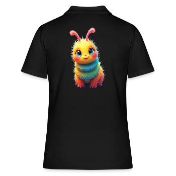 Caterpillar colorful cute cute - Women's Polo Shirt - black - Back - Ailine (174cm)