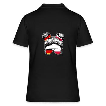 Pole Deutschland Polen - Frauen Polo Shirt - Schwarz - Hinten - Ailine (174cm)
