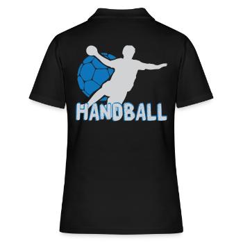 Cadeau de tir de saut de joueur de handball handball - Polo Femme - noir - Dos - Ailine (174cm)