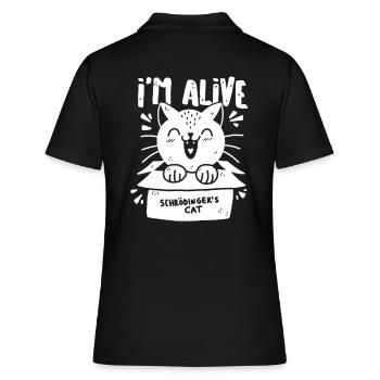 Schrödinger's Cat - Women's Polo Shirt - black - Back - Ailine (174cm)