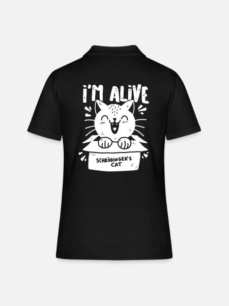 Le chat de Schrödinger - Polo Femme - noir
