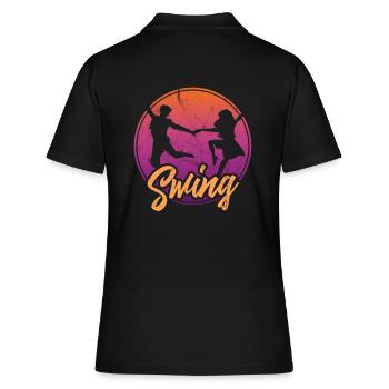 Swing - Frauen Polo Shirt - Schwarz - Hinten - Ailine (174cm)