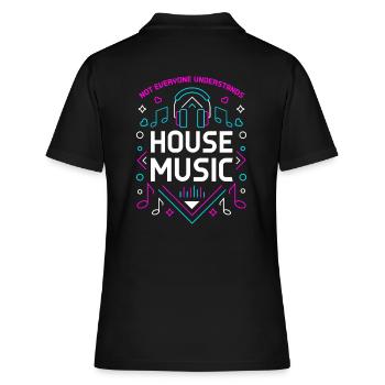 Musique house - Polo Femme - noir - Dos - Ailine (174cm)