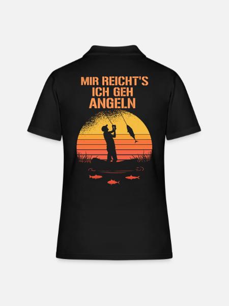 Angler Mir Reicht´s ich geh Angeln Angler Retro - Frauen Polo Shirt - Schwarz