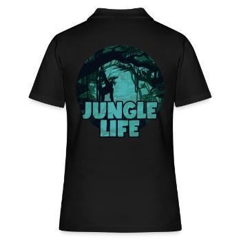 Jungle Life Jungle Rainforest Jungle Tropics - Women's Polo Shirt - black - Back - Ailine (174cm)
