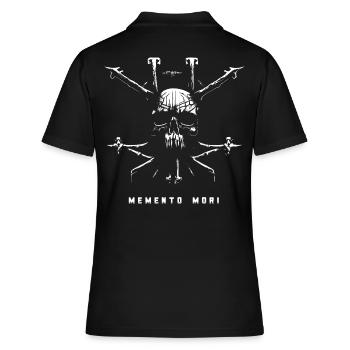 Crâne Tribal - Memento Mori - Polo Femme - noir - Dos - Ailine (174cm)
