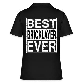 Best Bricklayer Ever Bricklayer Gift - Women's Polo Shirt - black - Back - Ailine (174cm)