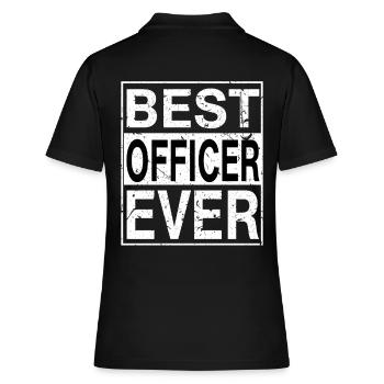 Meilleur officier de tous les temps officier cadeau - Polo Femme - noir - Dos - Ailine (174cm)