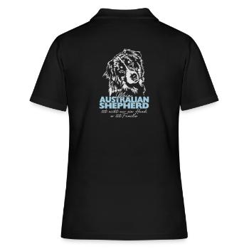 Australian Shepherd Familie Wilsigns - Frauen Polo Shirt - Schwarz - Hinten - Ailine (174cm)